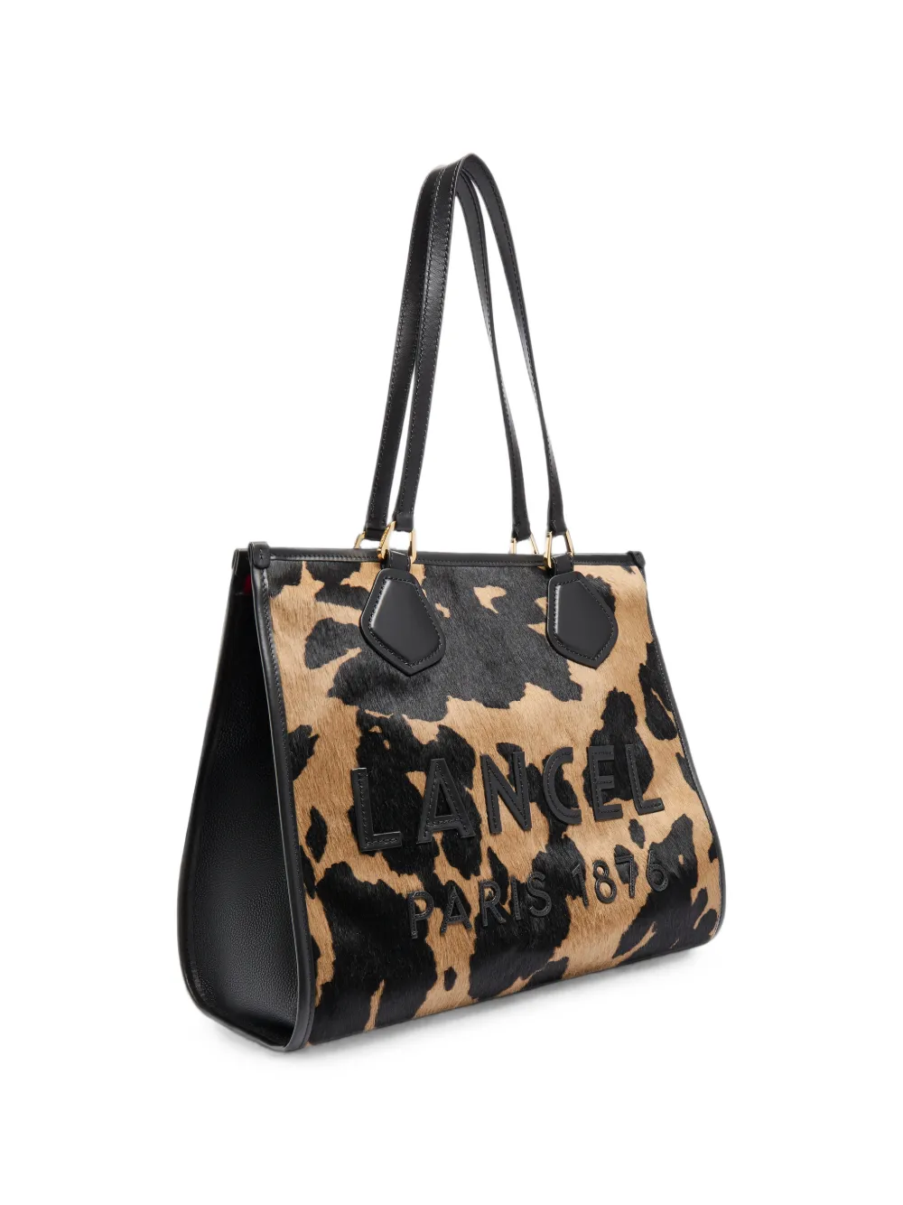 Lancel Leren shopper in ponystijl Bruin