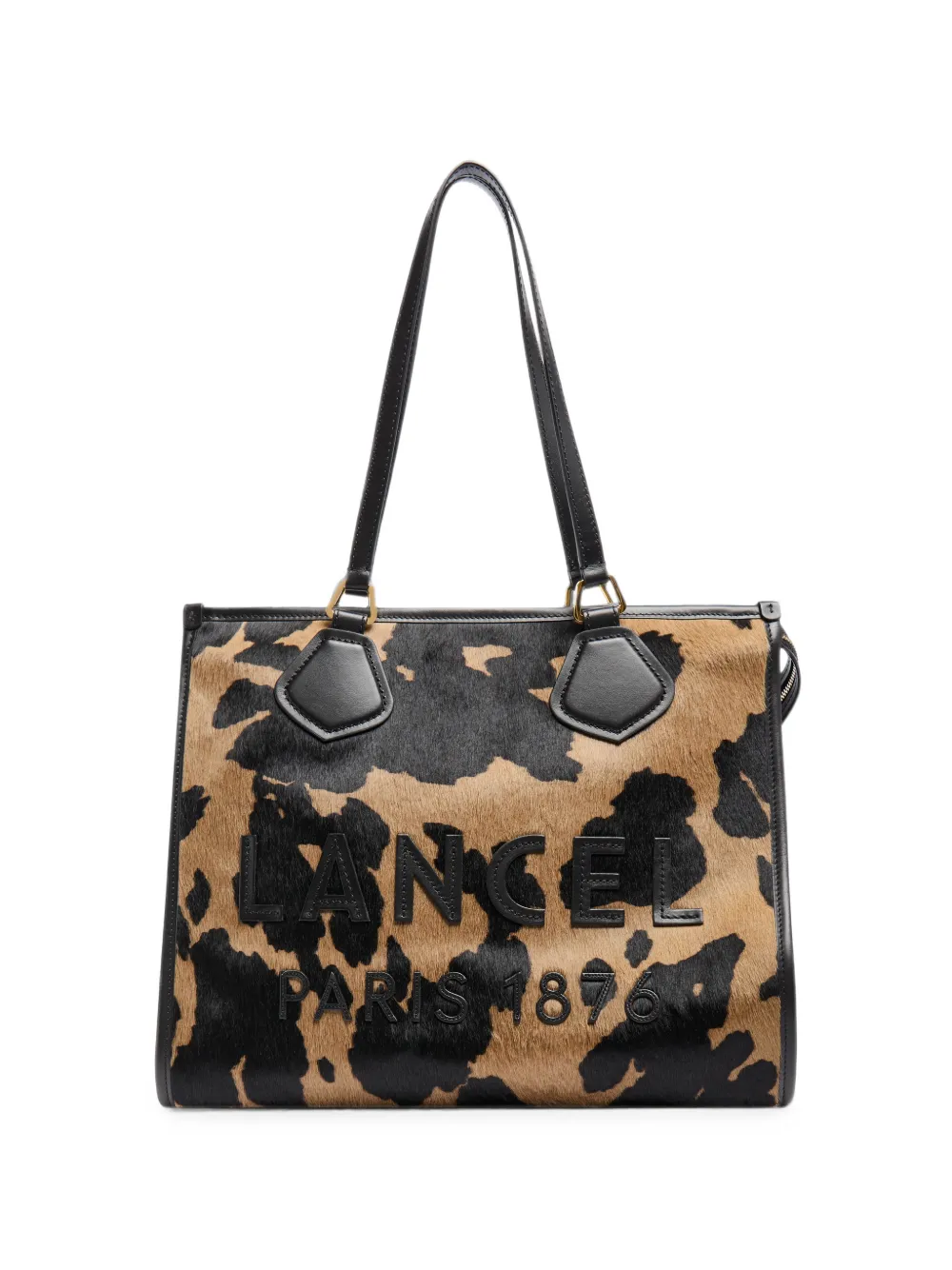 Lancel pony-style leather tote bag - Marrone