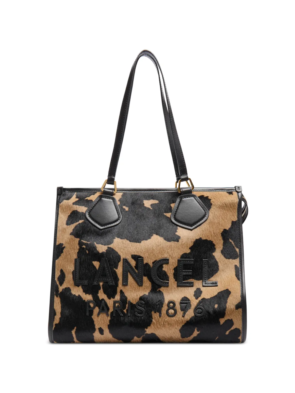 Lancel pony-style leather tote bag - Marrone