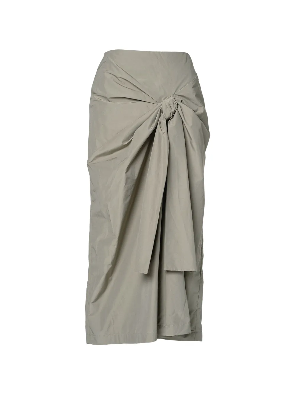 Muller Of Yoshiokubo jupe mi-longue à fermeture nouée - Gris Muller Of Yoshiokubo jupe mi-longue à fermeture nouée - Gris