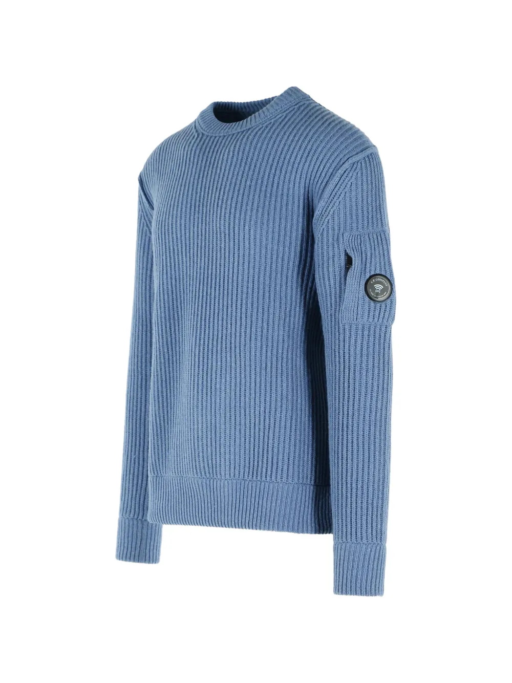 C.P. Company Lens ribbed-knit sweater Blauw