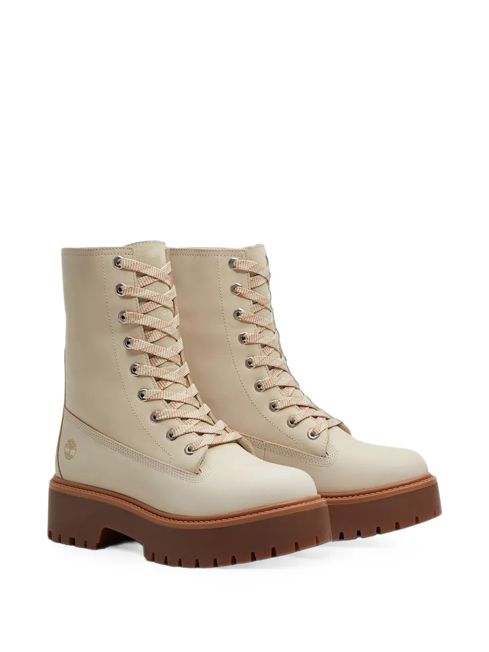 Timberland Mid Stone Street lace-up platform boots Beige