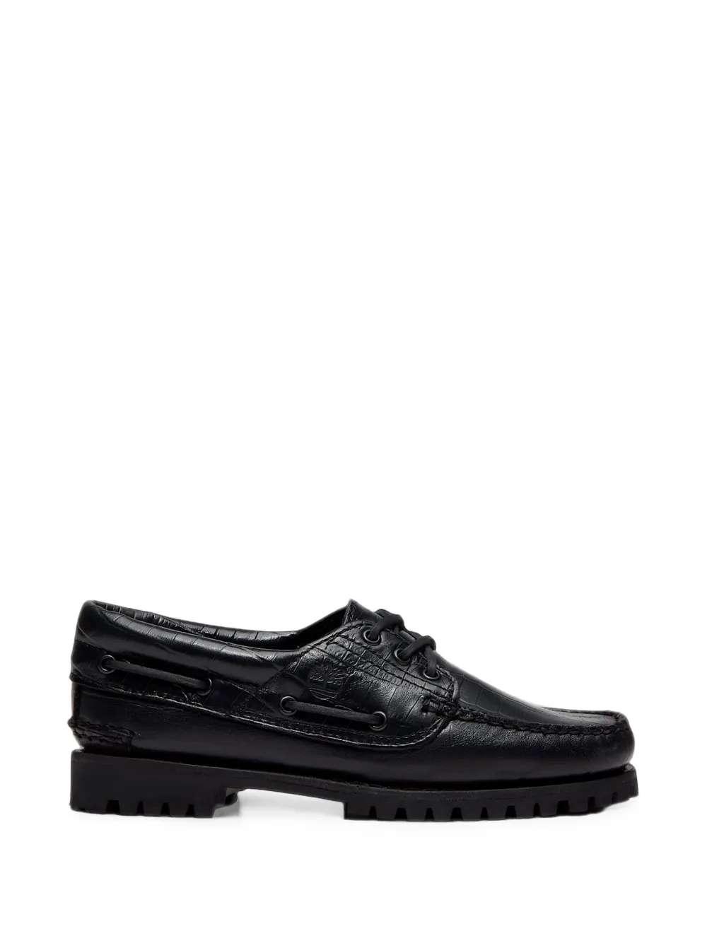 Timberland chaussures bateau Authentic à effet peau de crocodile - Noir Timberland chaussures bateau Authentic à effet peau de crocodile - Noir