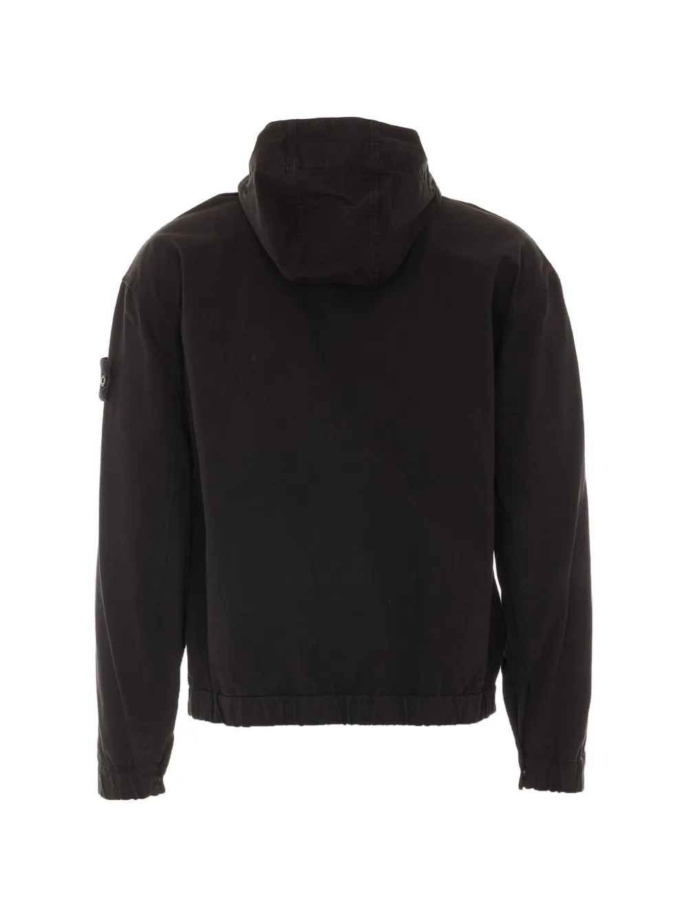 Stone Island ripstop hooded jacket Zwart