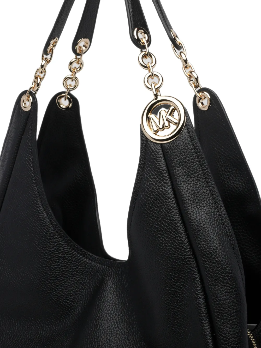 Michael Kors Ellie large pebbled-leather shoulder bag Zwart