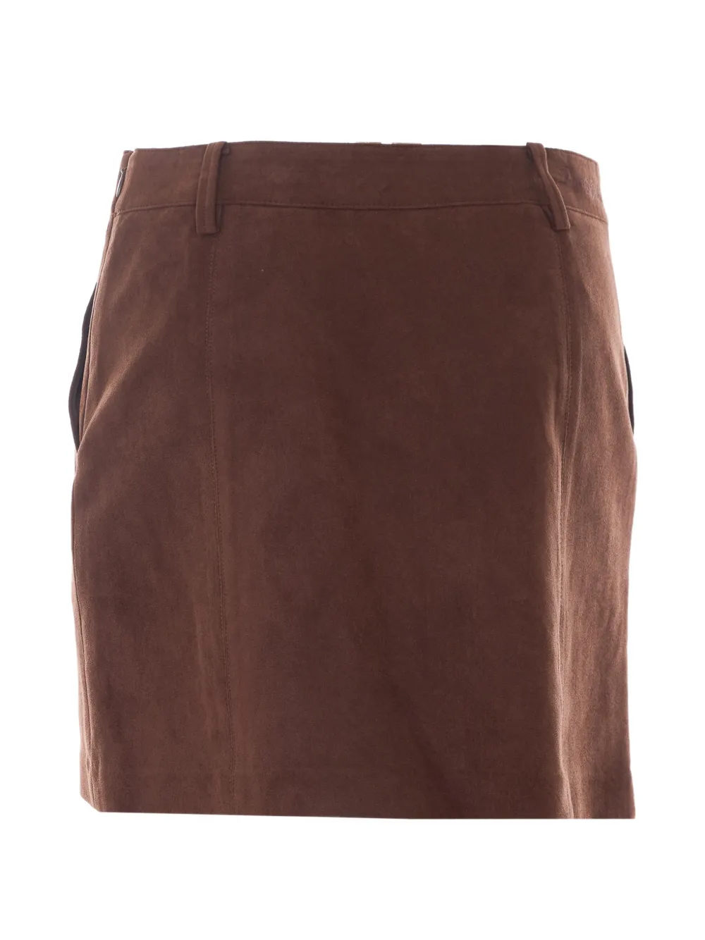 DUNST Minimalist mini-rok Bruin