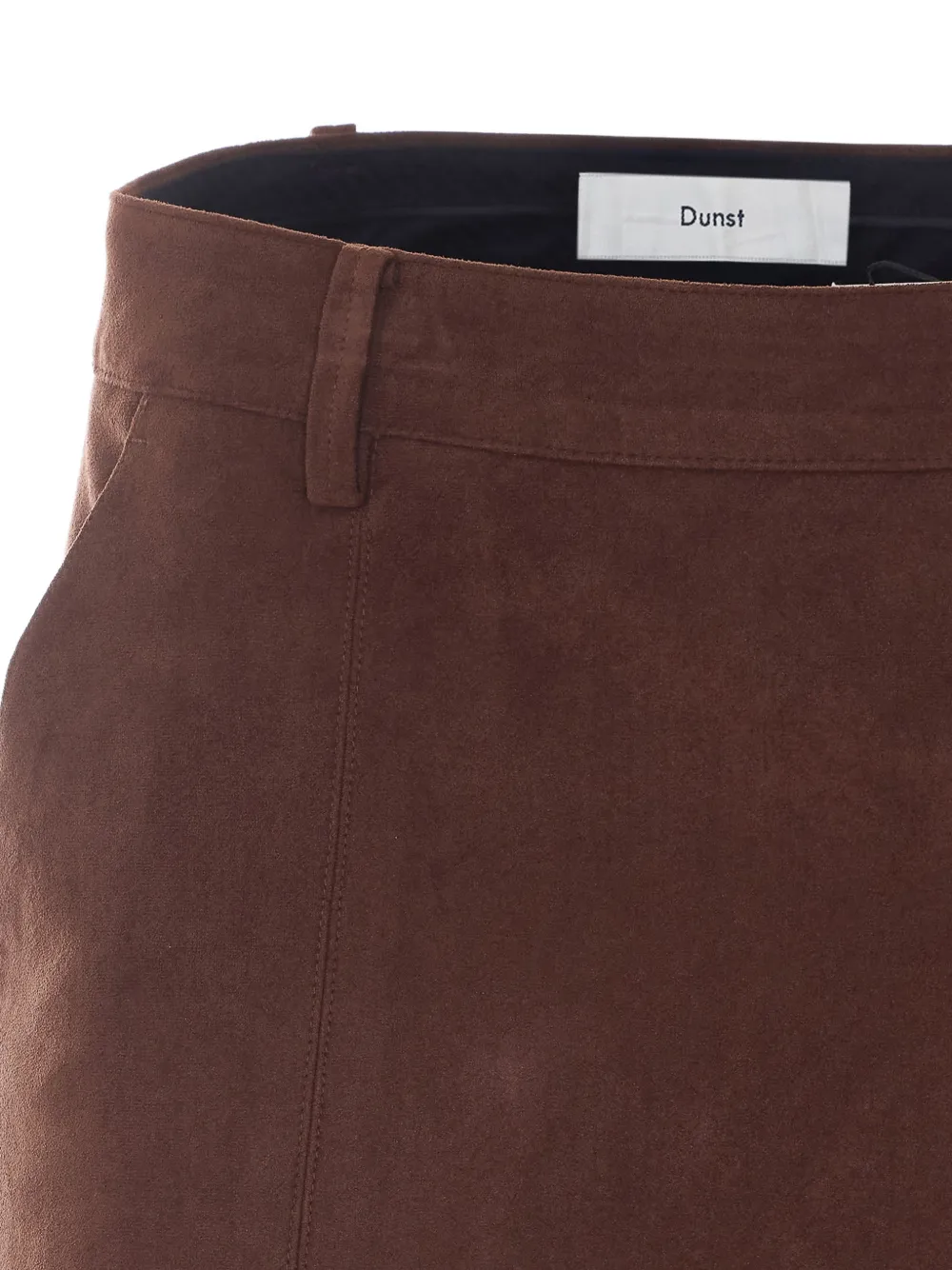 DUNST Minimalist mini-rok Bruin