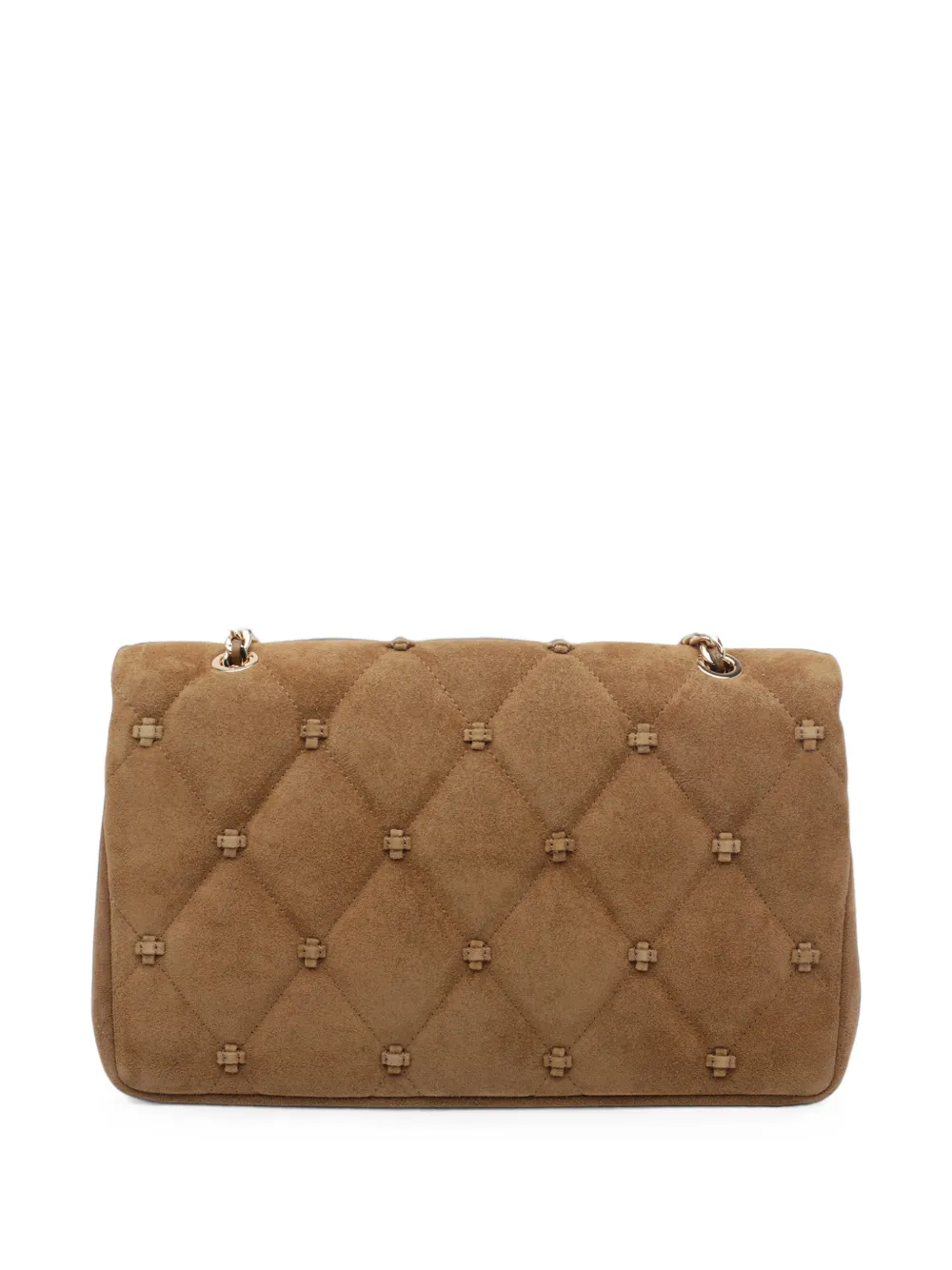 Tory Burch Bunny suède schoudertas met geknoopt detail Bruin