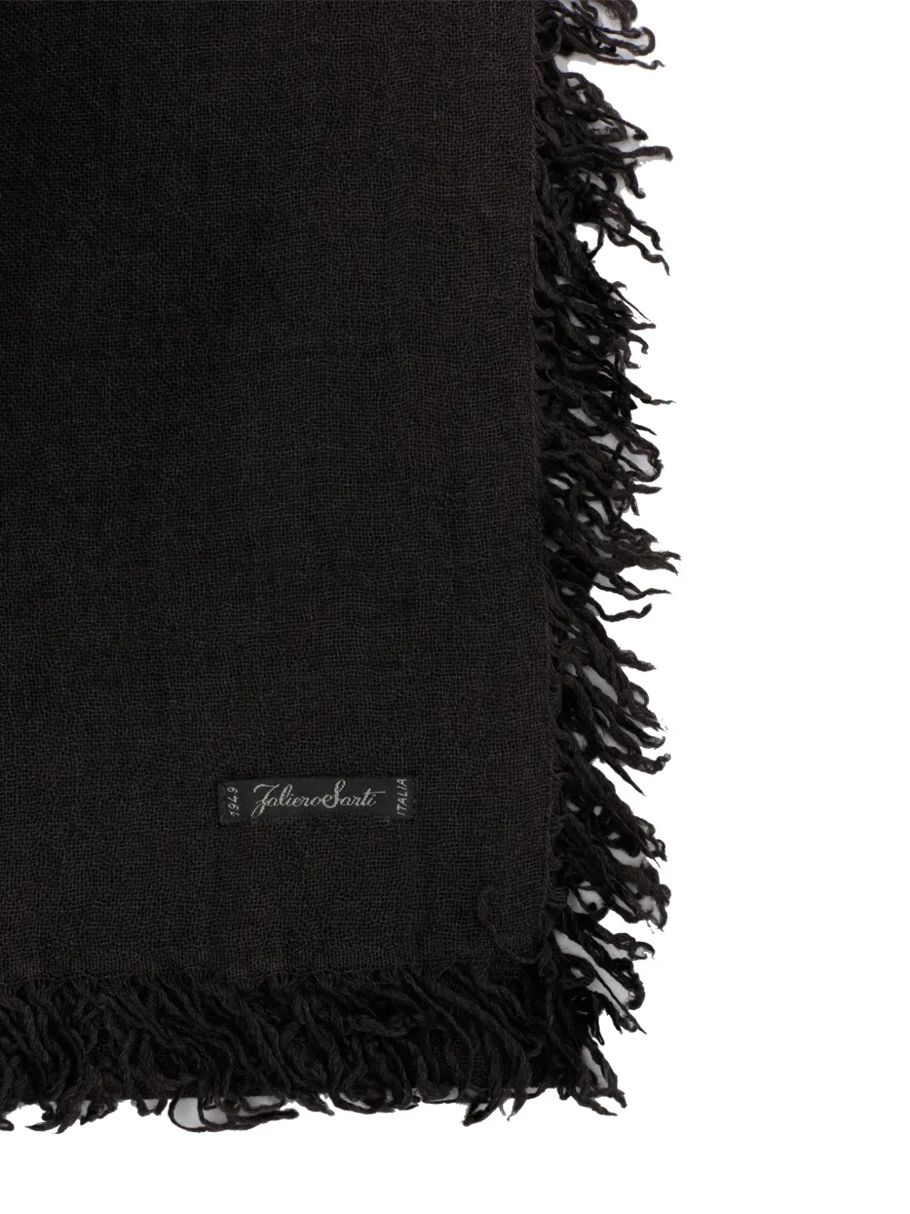 Faliero Sarti frayed-trim scarf Bruin