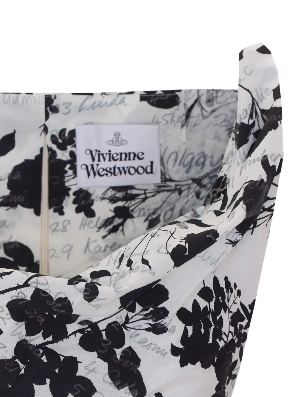 Vivienne Westwood floral-print asymmetrical top Wit