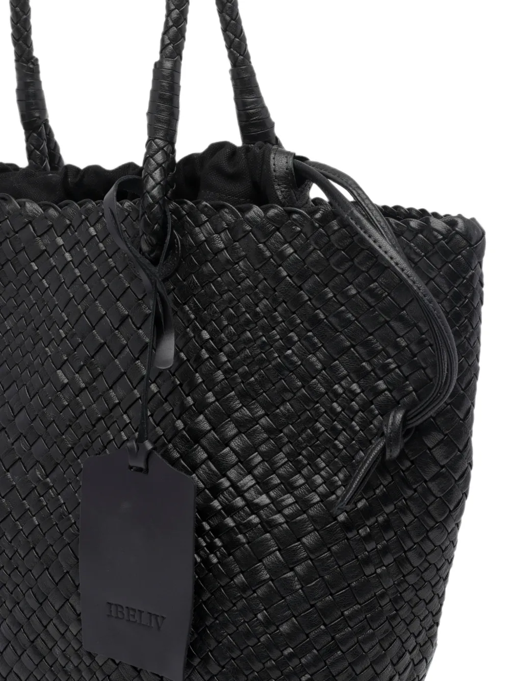 IBELIV Bazika geweven shopper Zwart