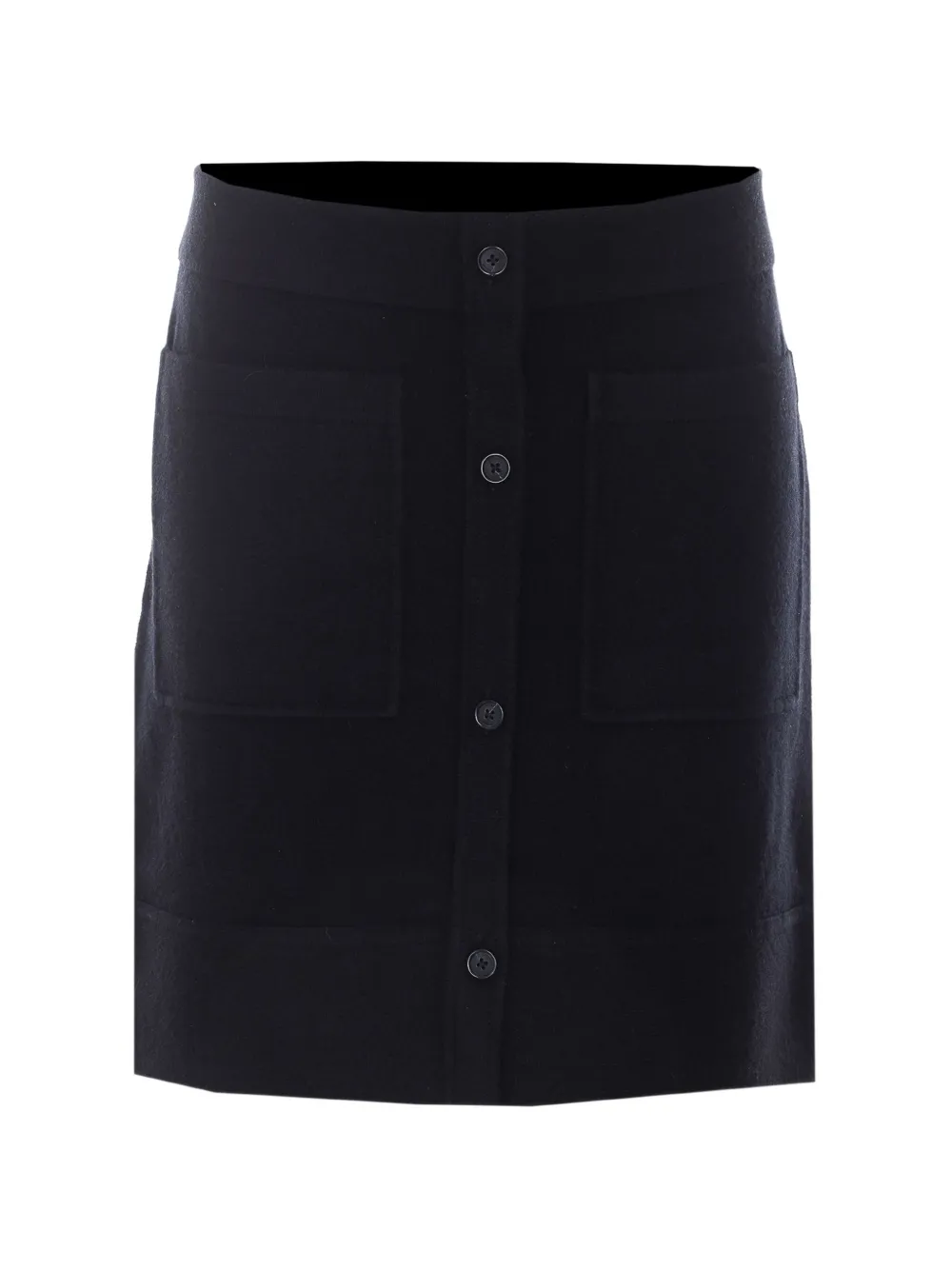TOTEME buttoned cashmere skirt black