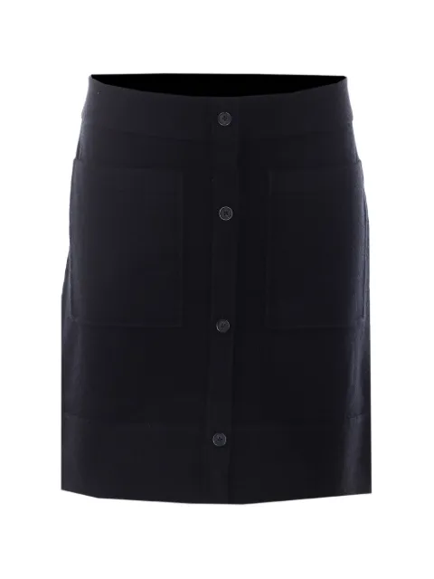 TOTEME buttoned cashmere skirt black