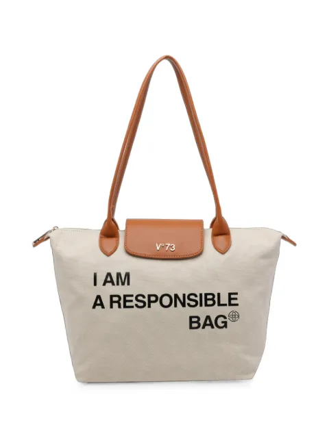 V°73 sac à main Shopping Responsable à logo imprimé