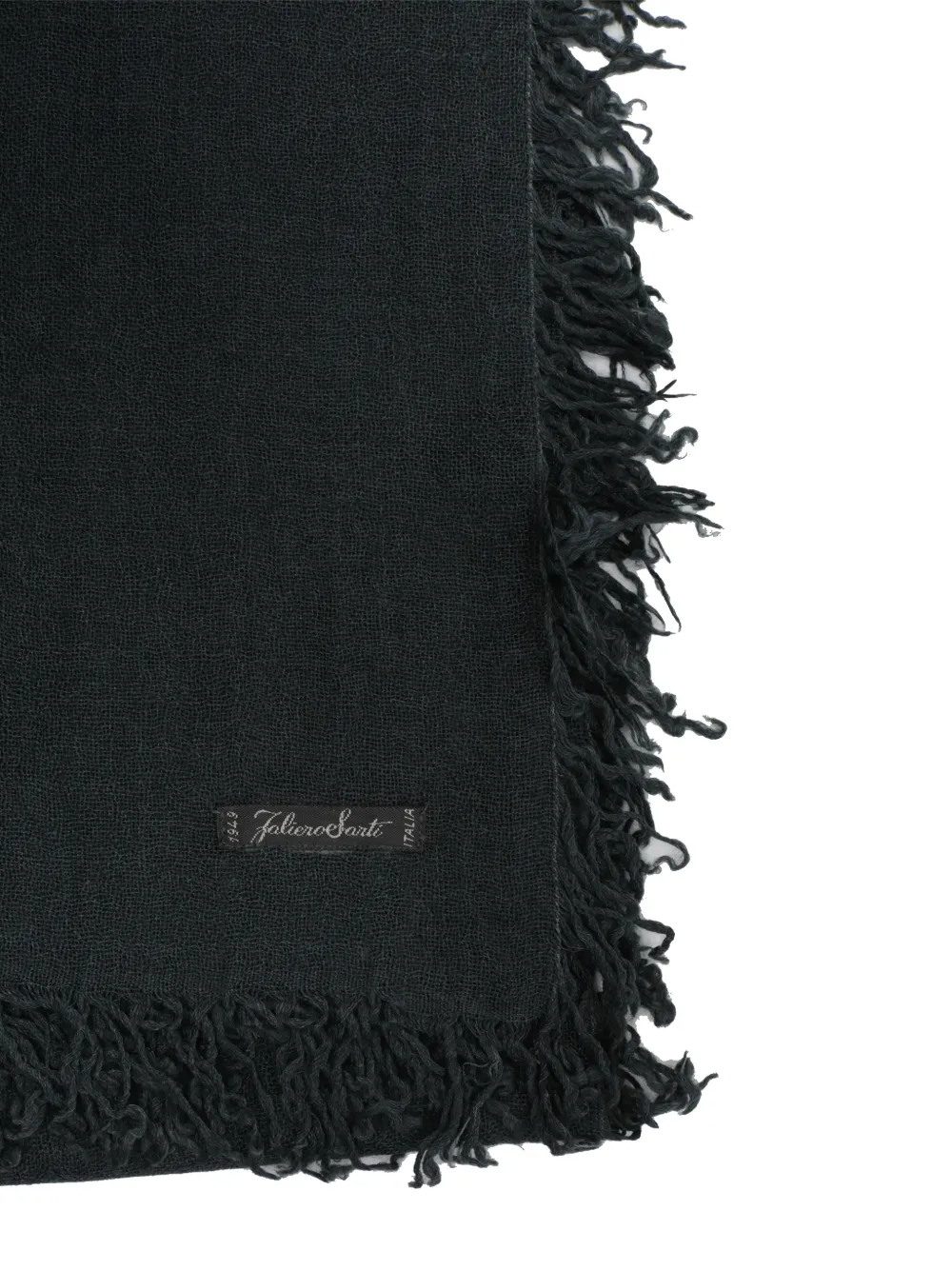 Faliero Sarti Enrica fringed-edge scarf Groen