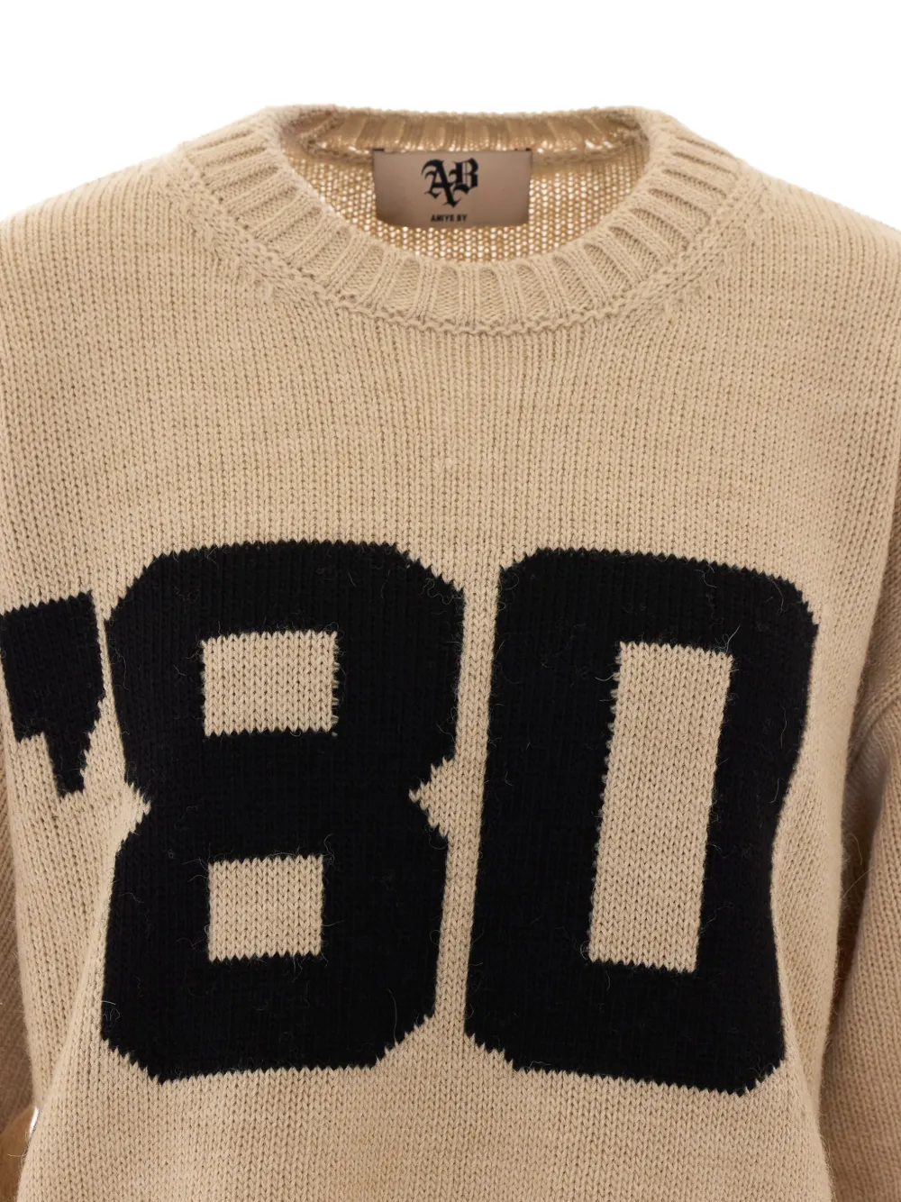 Aniye By intarsia-knit drop-shoulder sweater Beige