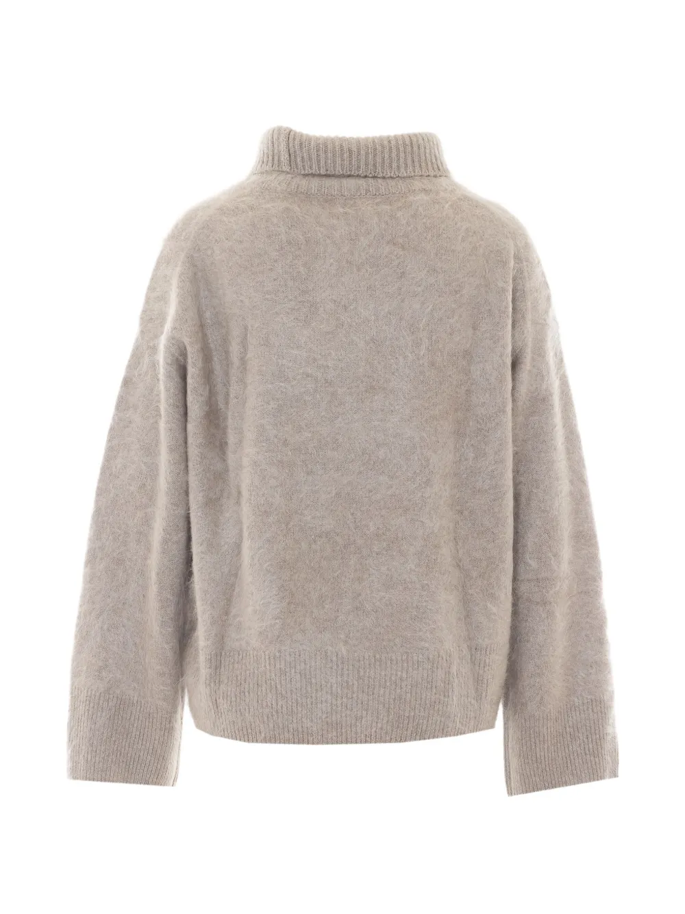 Soft Goat ribbed roll-neck sweater Grijs