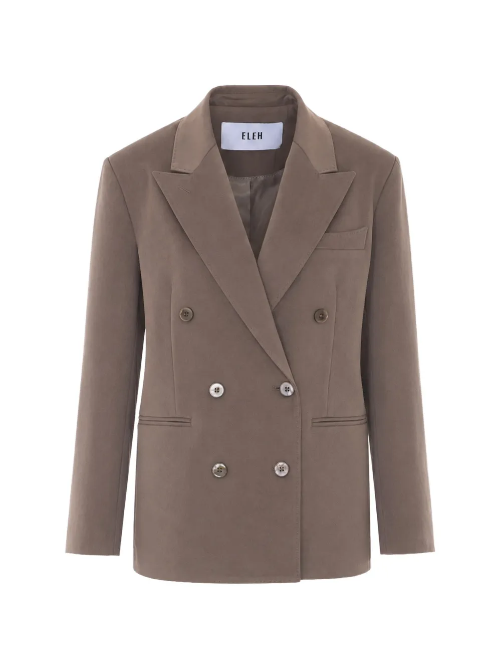Eleh double-breasted peak-lapels blazer - Marron