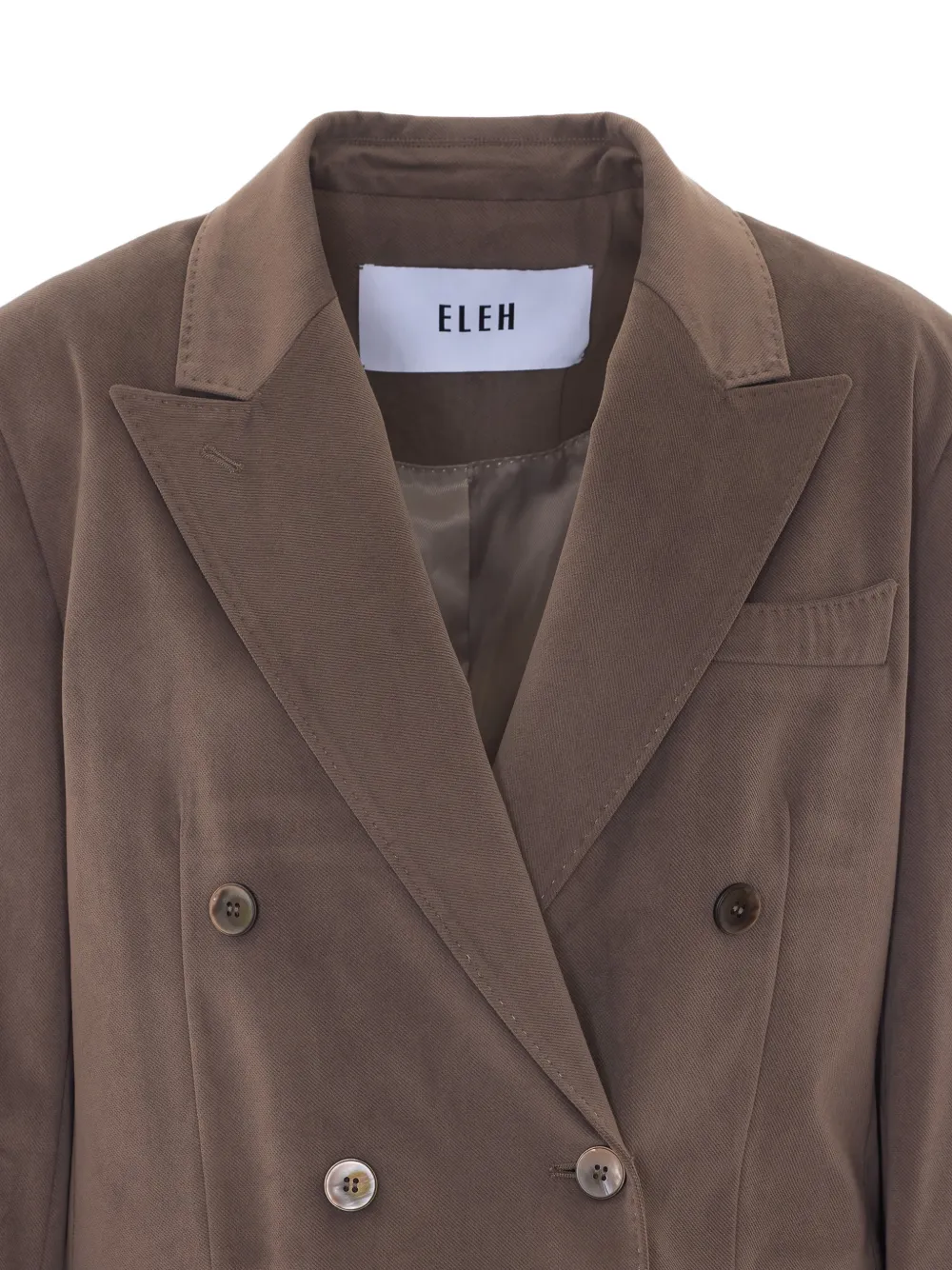 Eleh Blazer met dubbele rij knopen en puntige revers Bruin