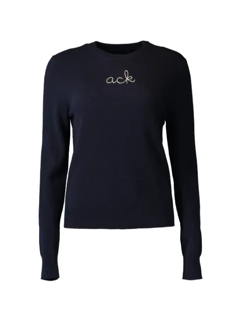 Lingua Franca embroidered cashmere sweater