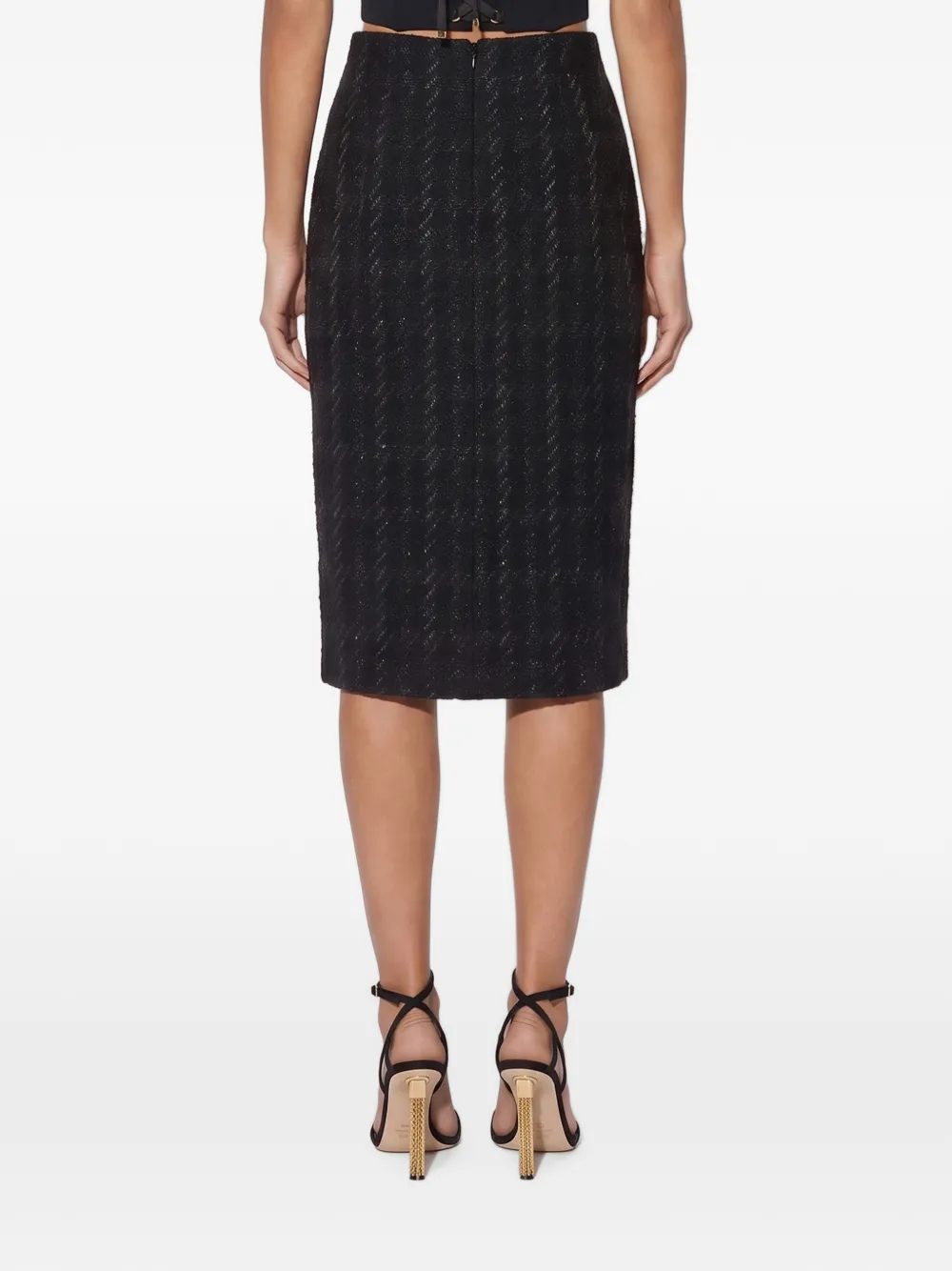 Elisabetta Franchi Tweed rok Zwart