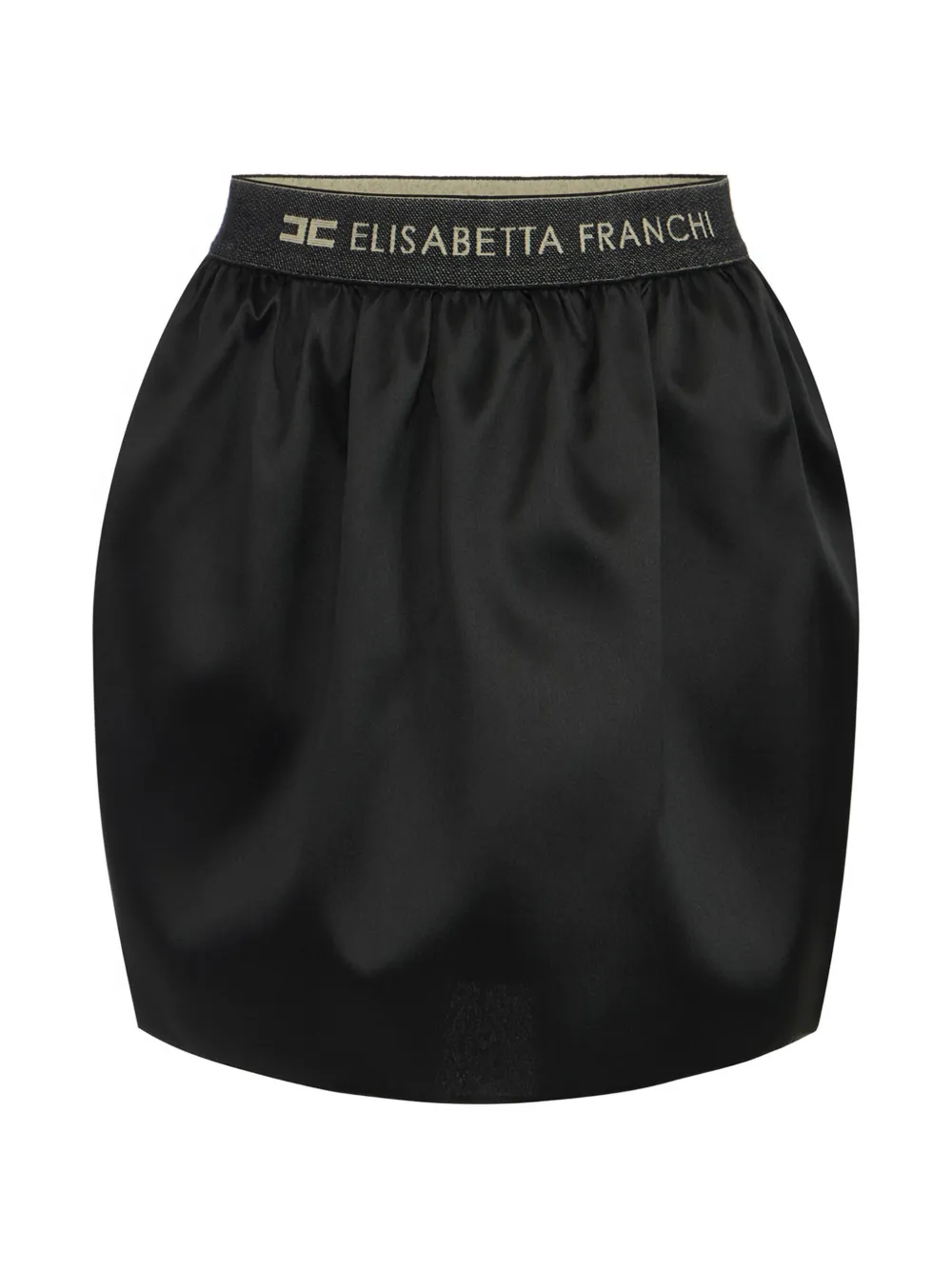 Elisabetta Franchi silk gazar mini skirt - Nero