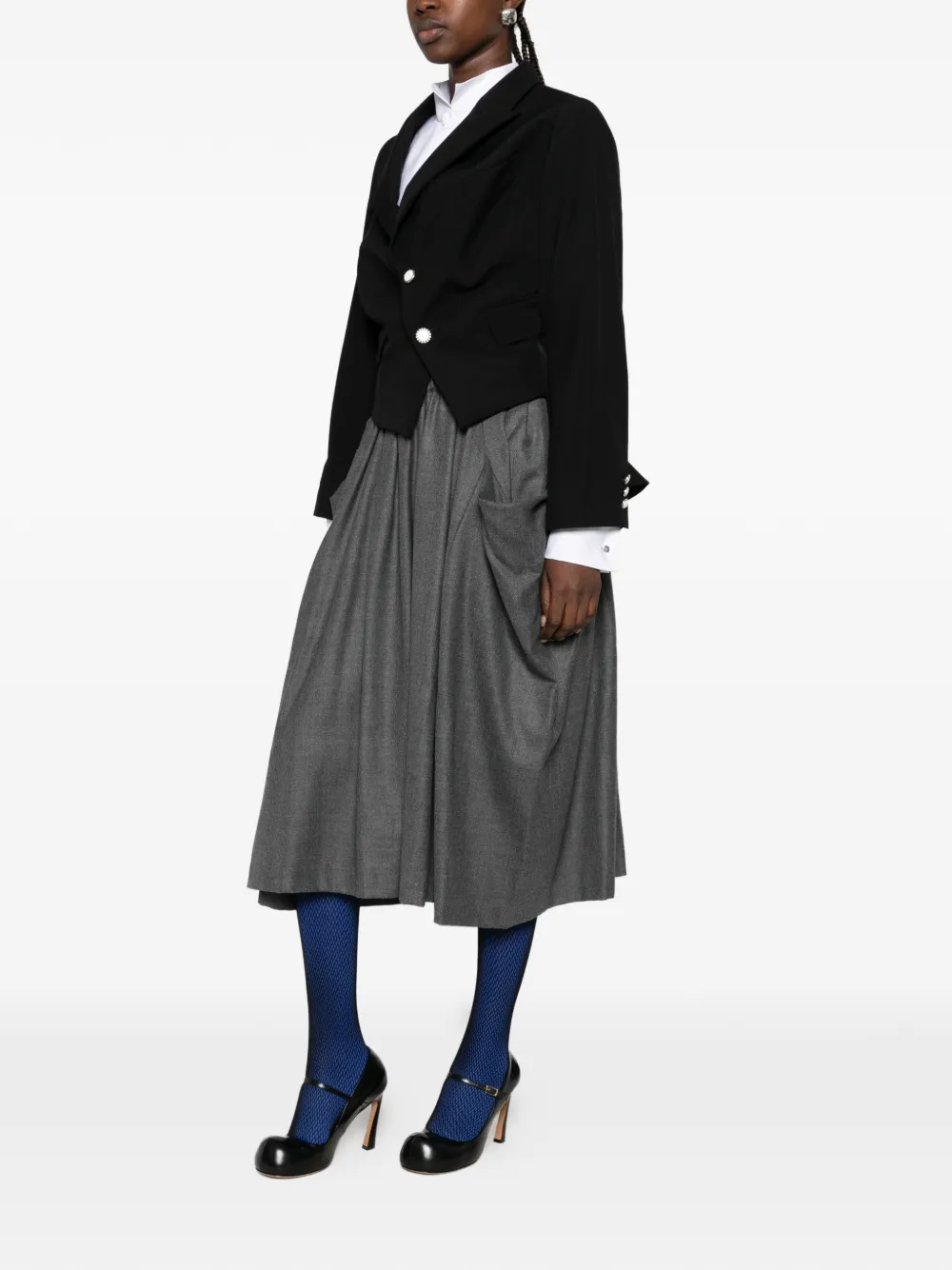 Comme Des Garçons asymmetric deconstructed blazer Zwart