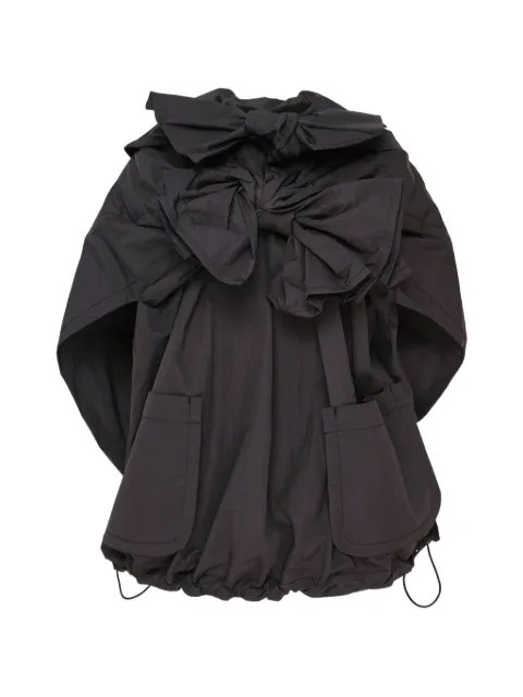 Comme des Garçons TAO bow-embellished drawstring-hem top