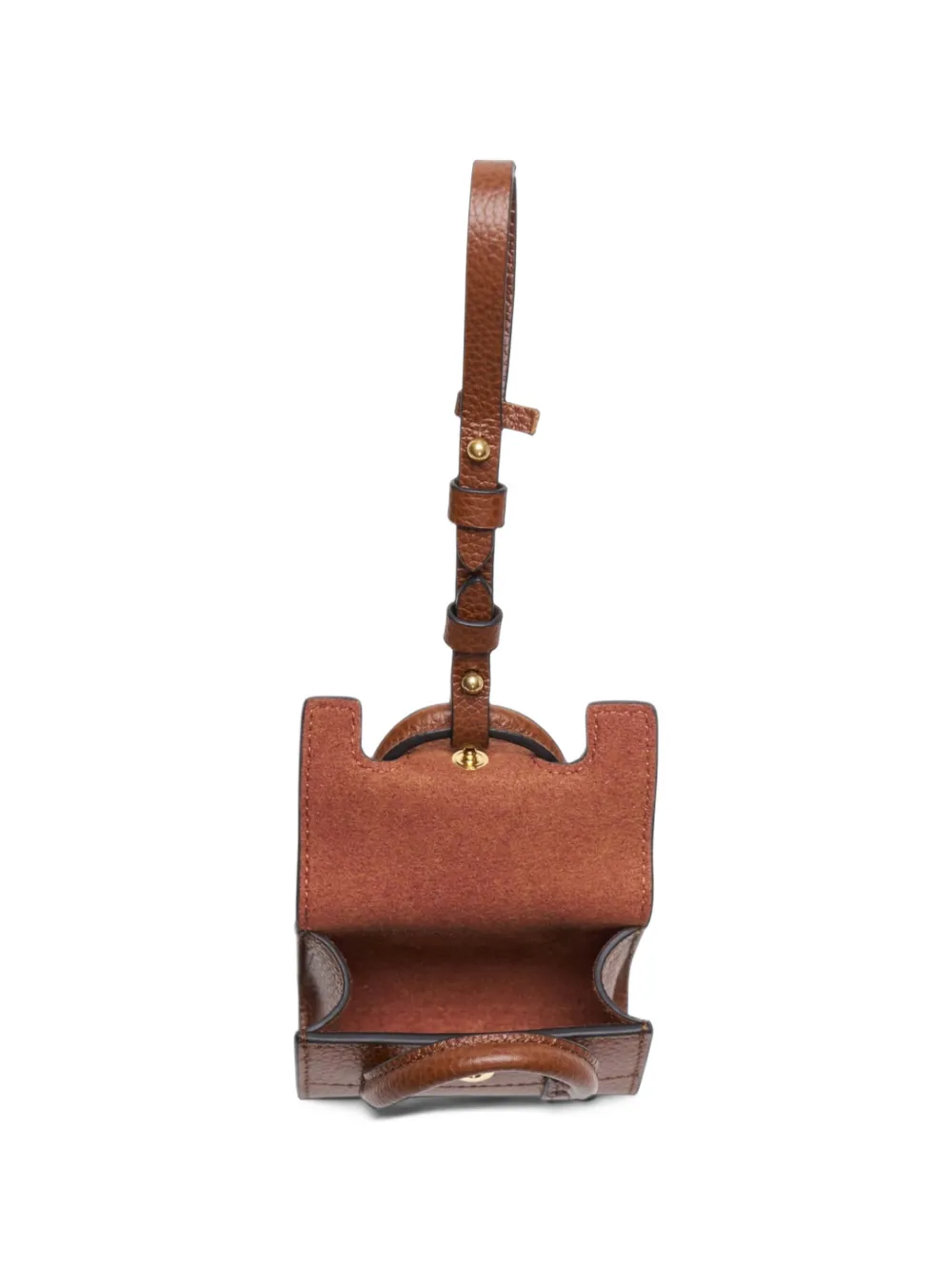 Mulberry mini Bayswater leather bag charm Bruin