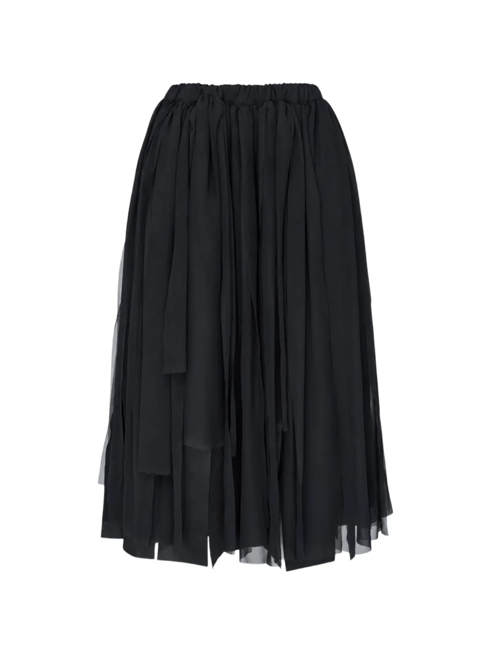 Comme Des Garçons layered panelled midi skirt - Schwarz