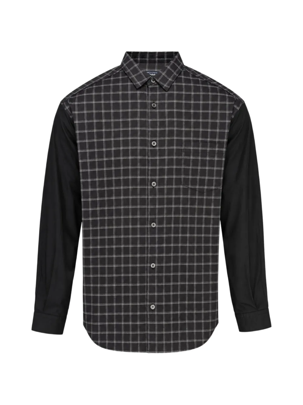 Comme des Garçons Homme check-pattern panelled shirt - Nero