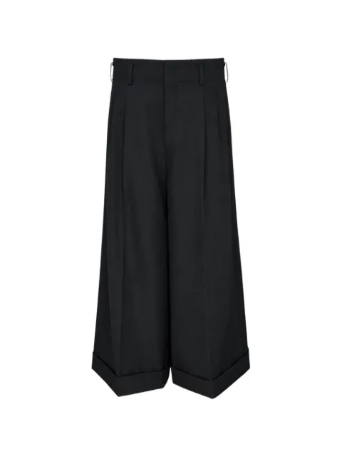 Comme Des Garçons pantalones palazzo con pinzas y dobladillo vuelto