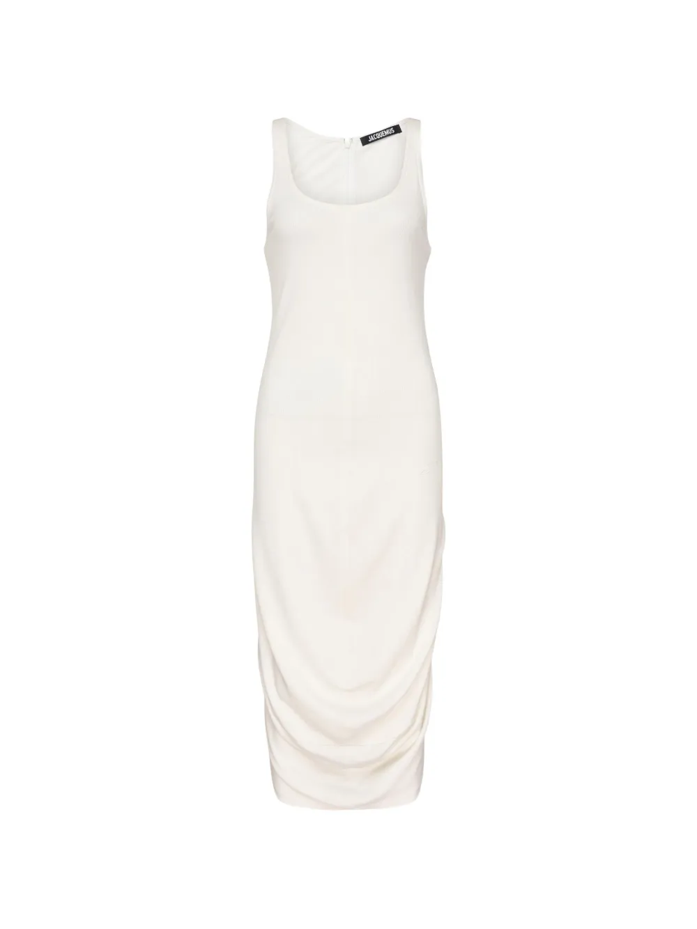 Jacquemus The Regata midi draped-effect dress - Bianco