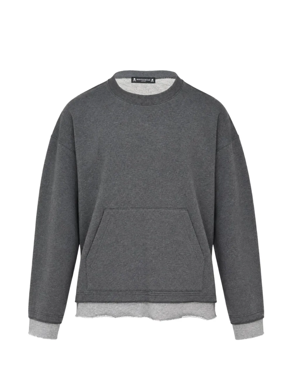 Mastermind Japan layered-effect skull-motif sweater - Grey