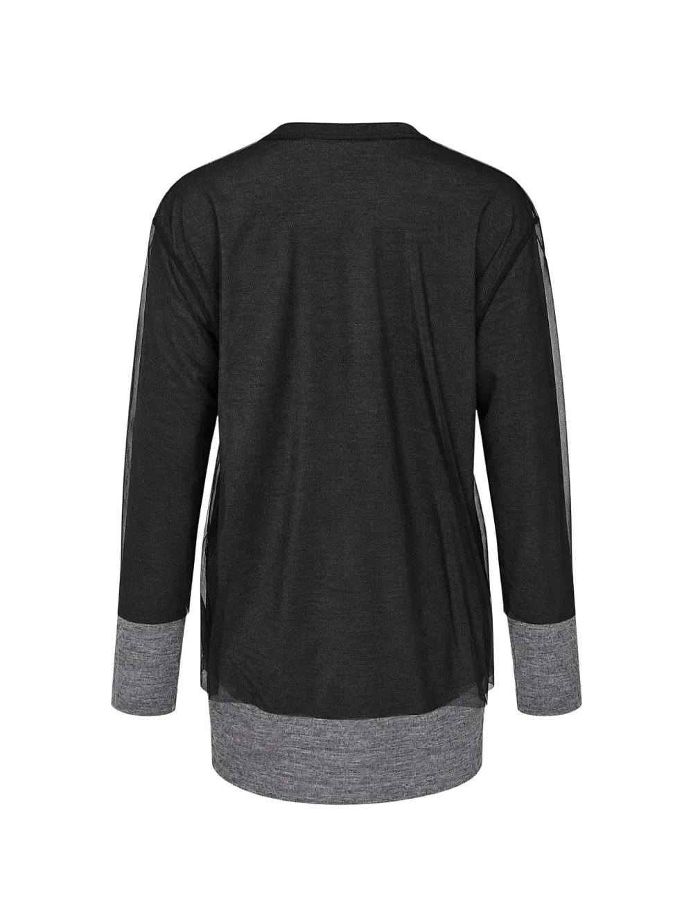 Comme Des Garçons Comme Des Garçons layered-detail two-tone T-shirt Zwart