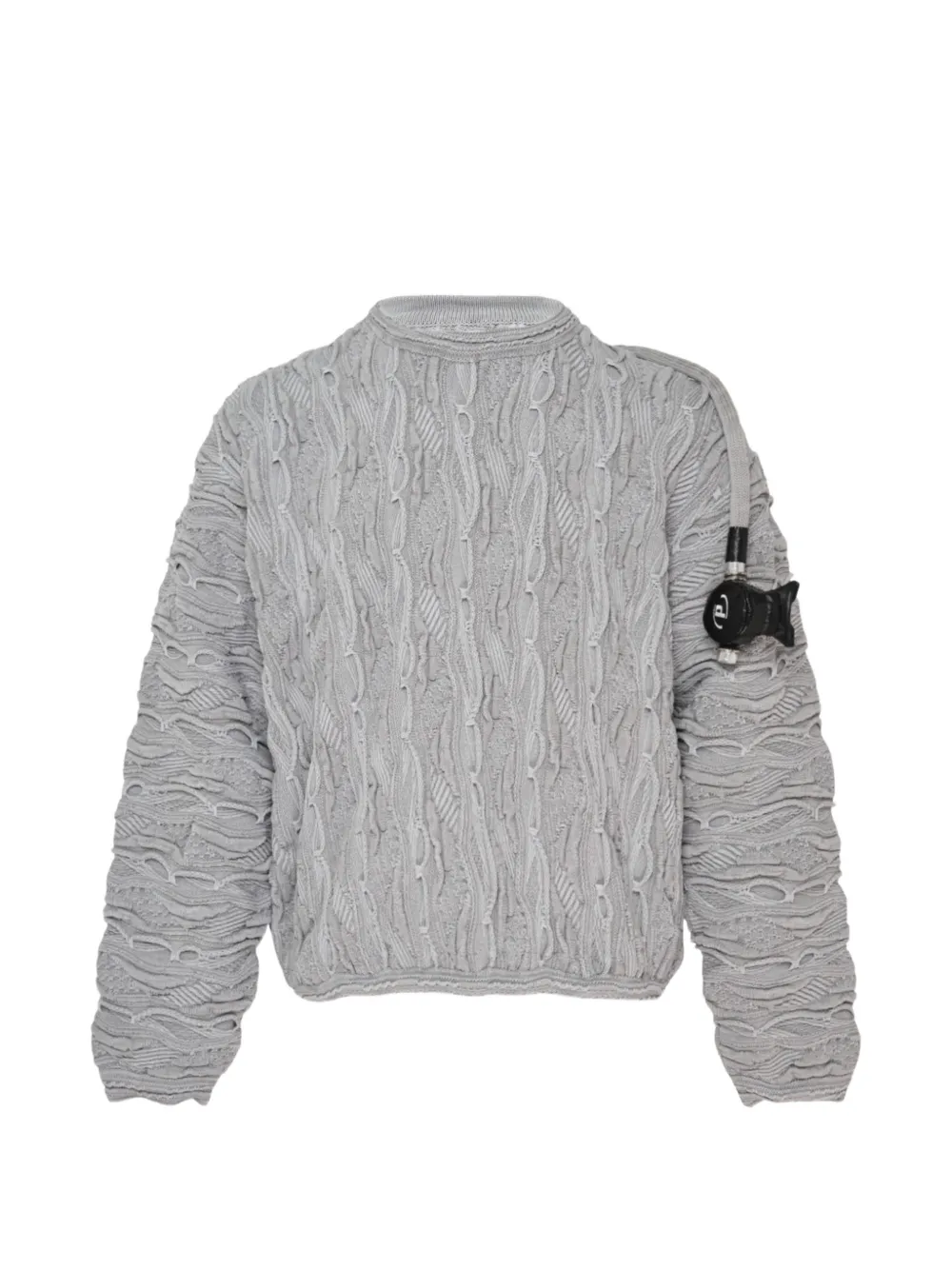 Doublet cable-knit valve-detail sweater - Grey