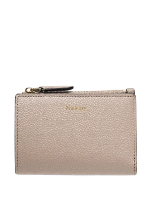 Mulberry portefeuille pliant en cuir grainé