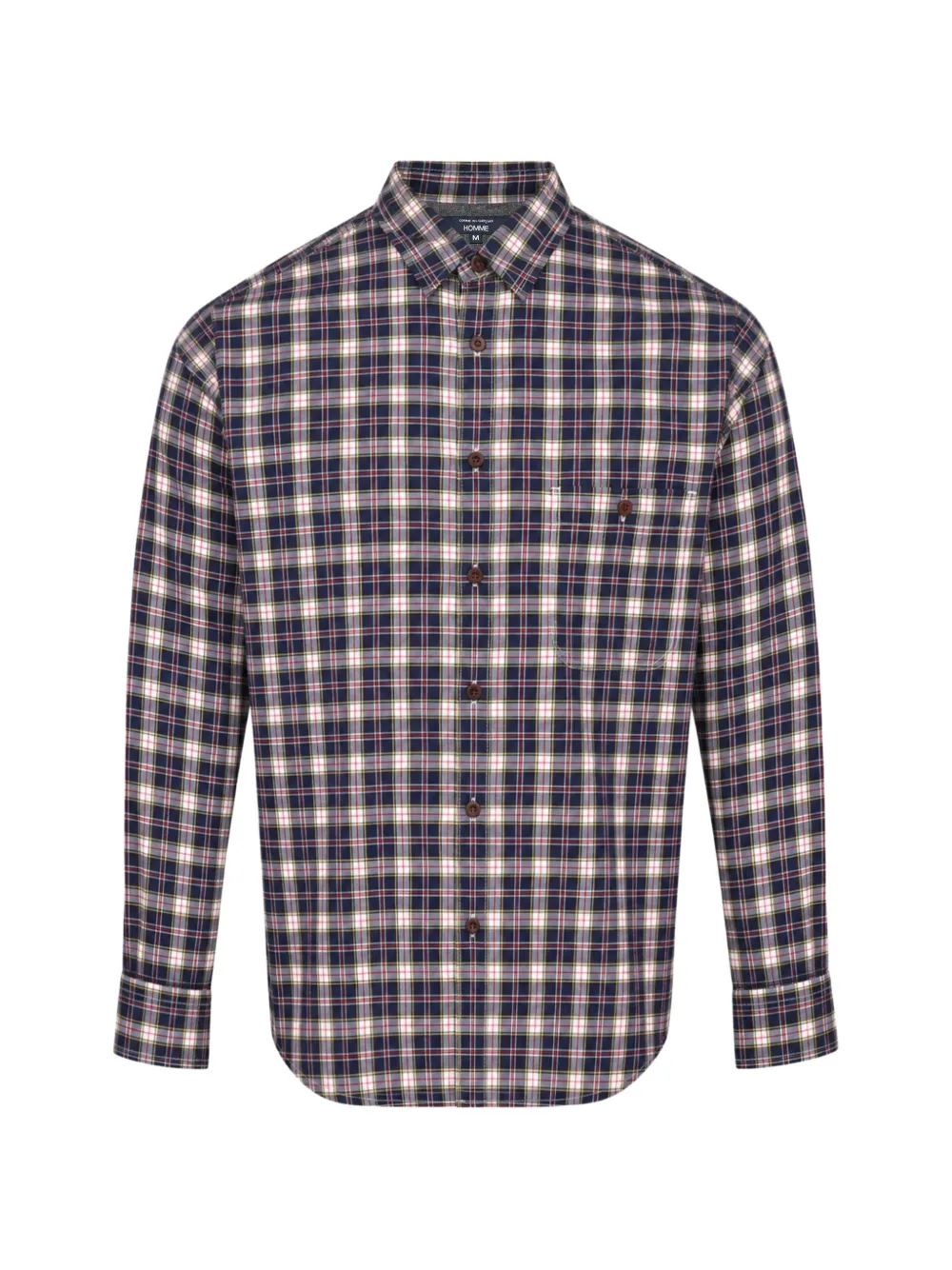 Comme des Garçons Homme check-pattern panelled shirt - Blu