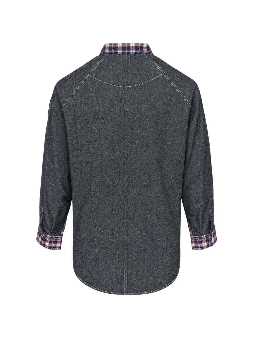 Comme des Garçons Homme Geruit overhemd Blauw
