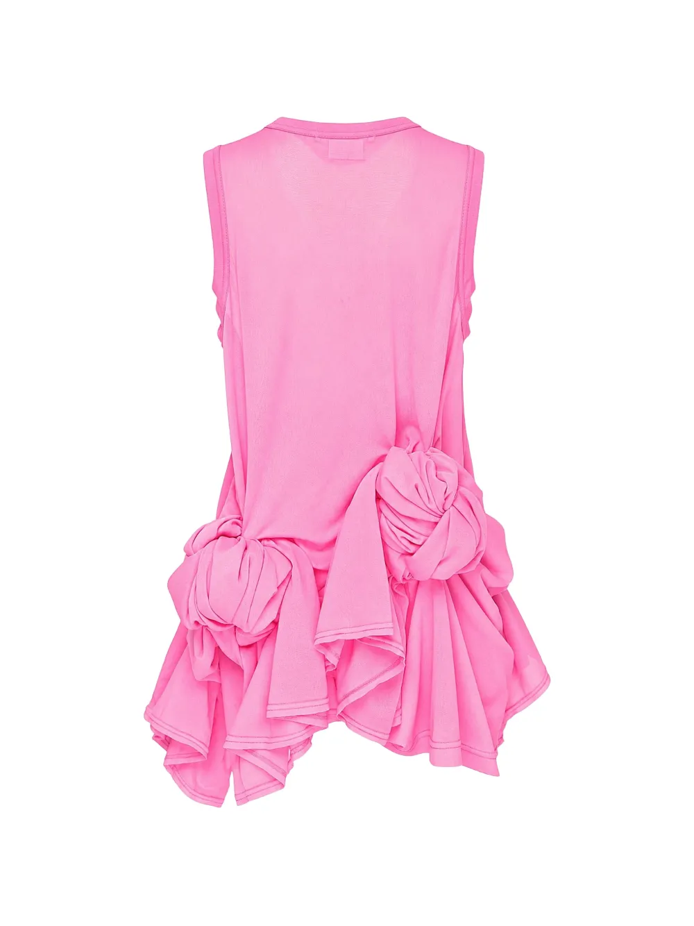 Comme Des Garçons knotted ruffled tank top Roze