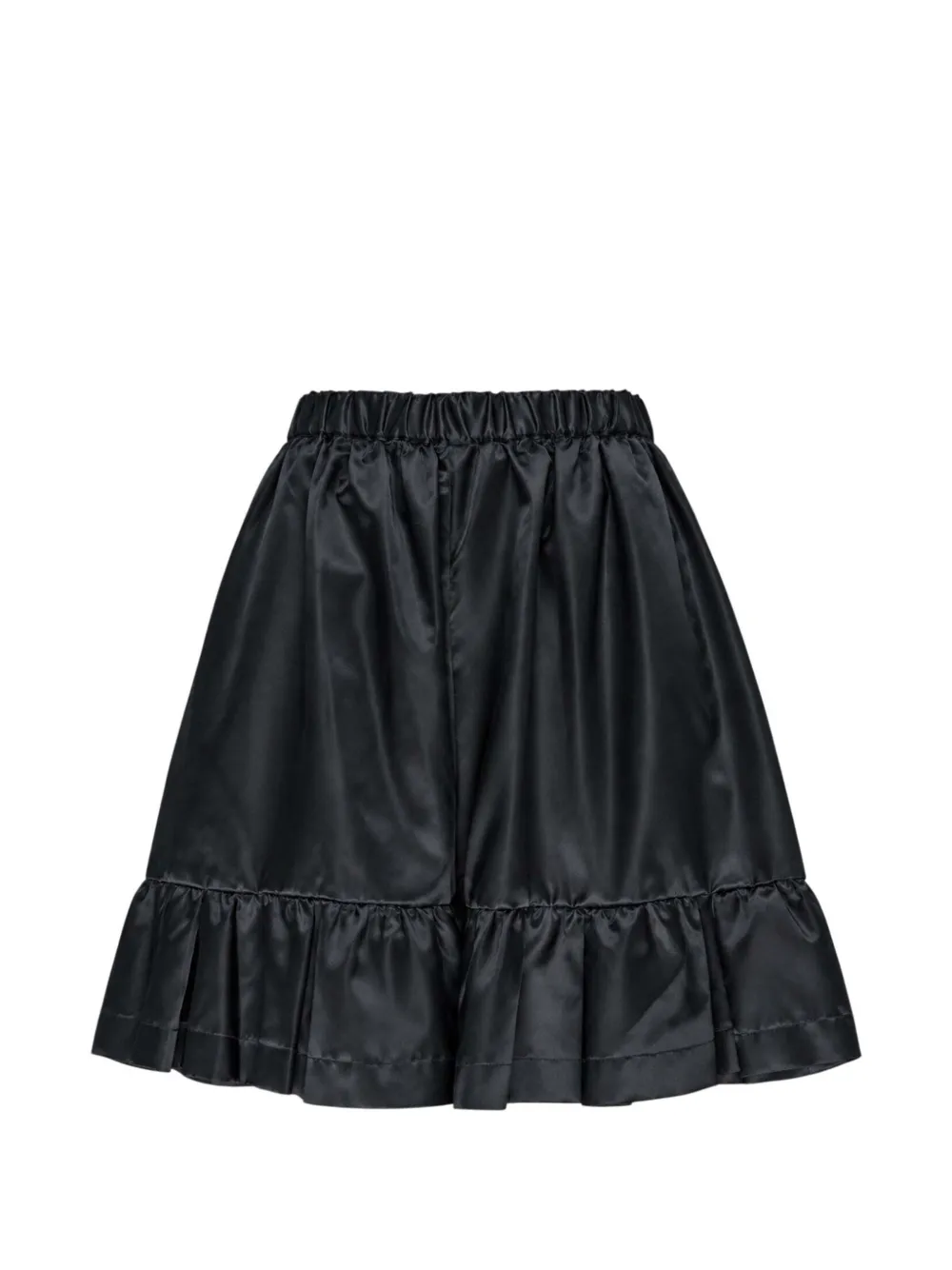 Comme Des Garçons Girl ruffled satin-finish mini skorts Zwart
