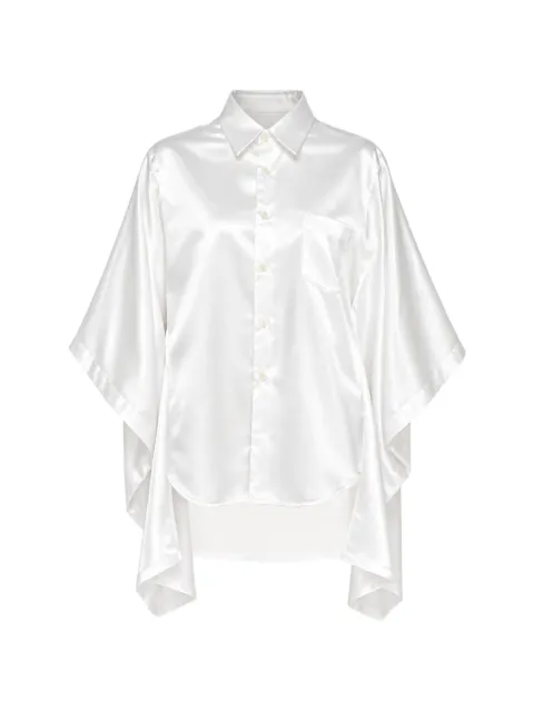 Comme Des Garçons cape-style satin shirt