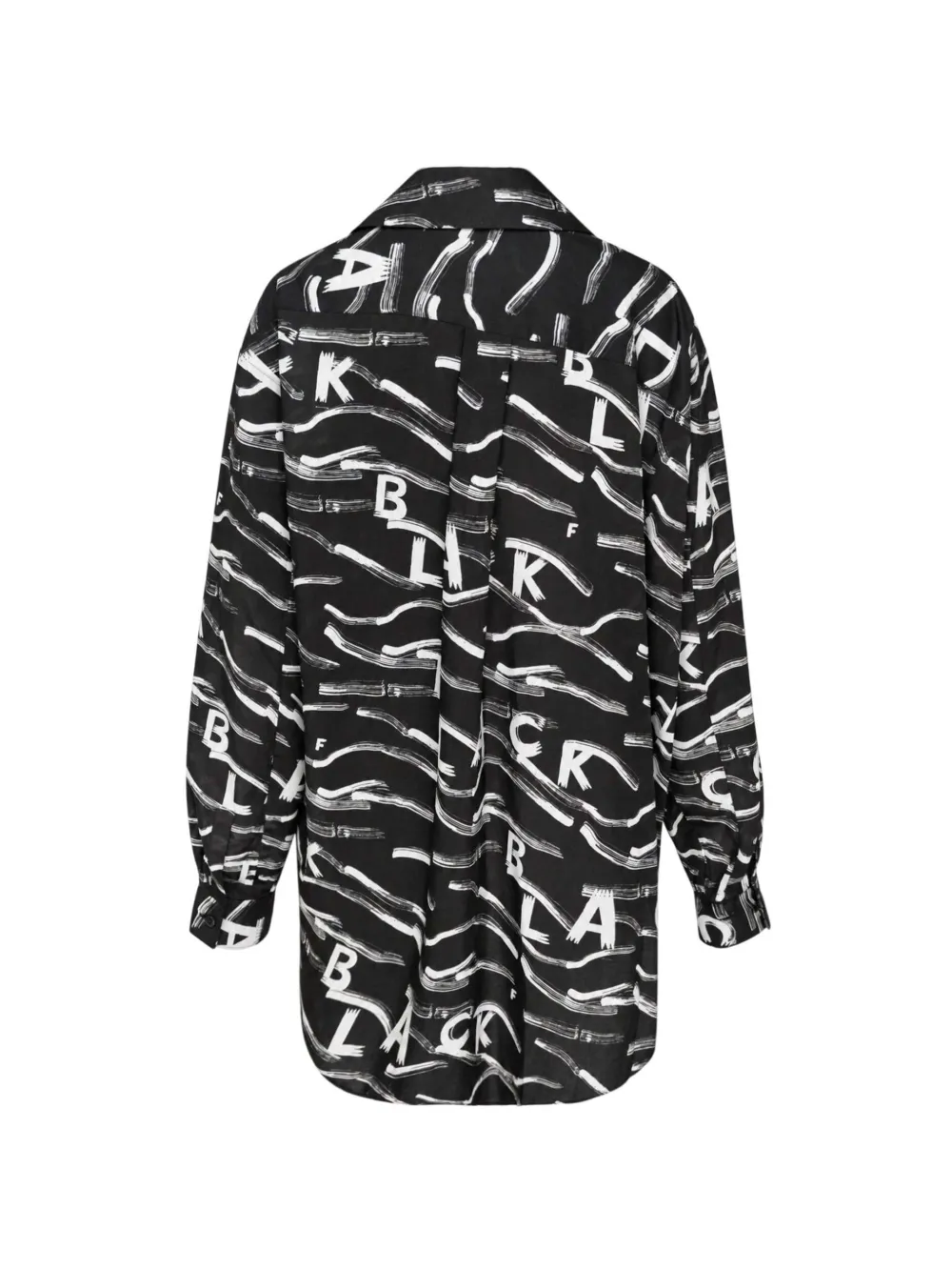 Black Comme Des Garçons abstract-print Peter Pan-collar shirt Zwart