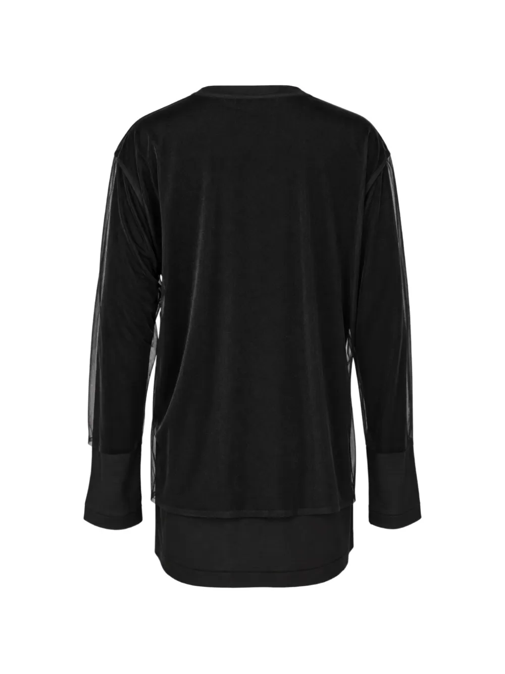 Comme Des Garçons Comme Des Garçons layered sheer-panel T-shirt Zwart