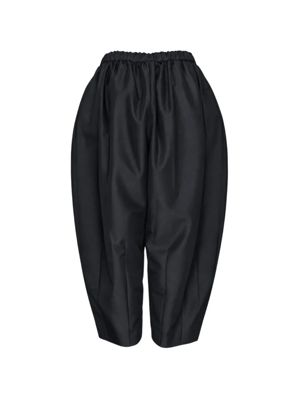 Comme Des Garçons pleated tapered trousers Zwart