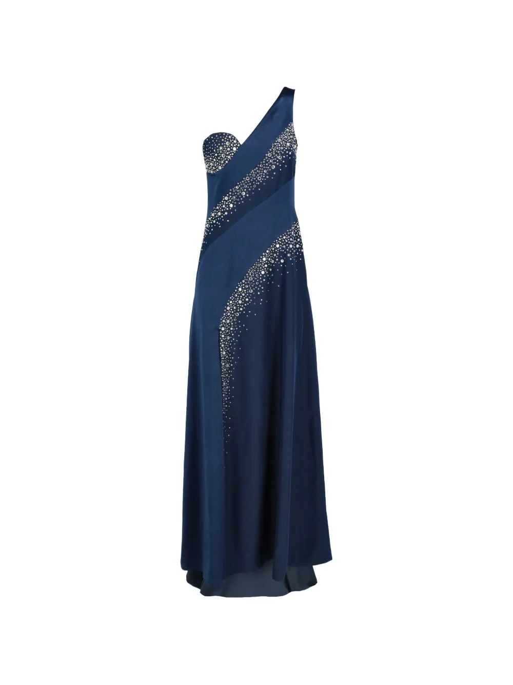 Marco Gabrielli Atelier one-shoulder crystal-embellished maxi dress - Blu