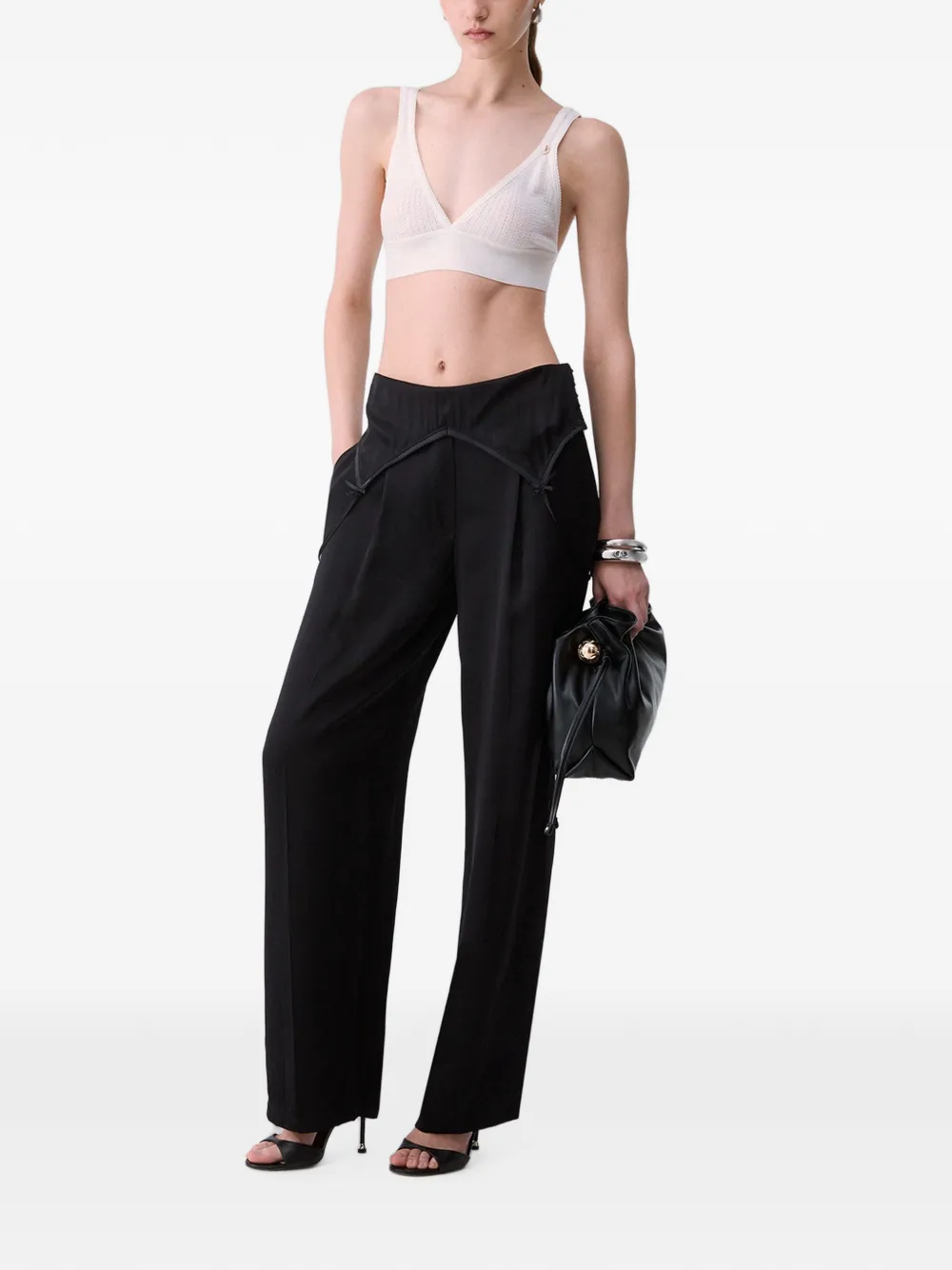 LIU JO Broek met lingerie-detail Zwart