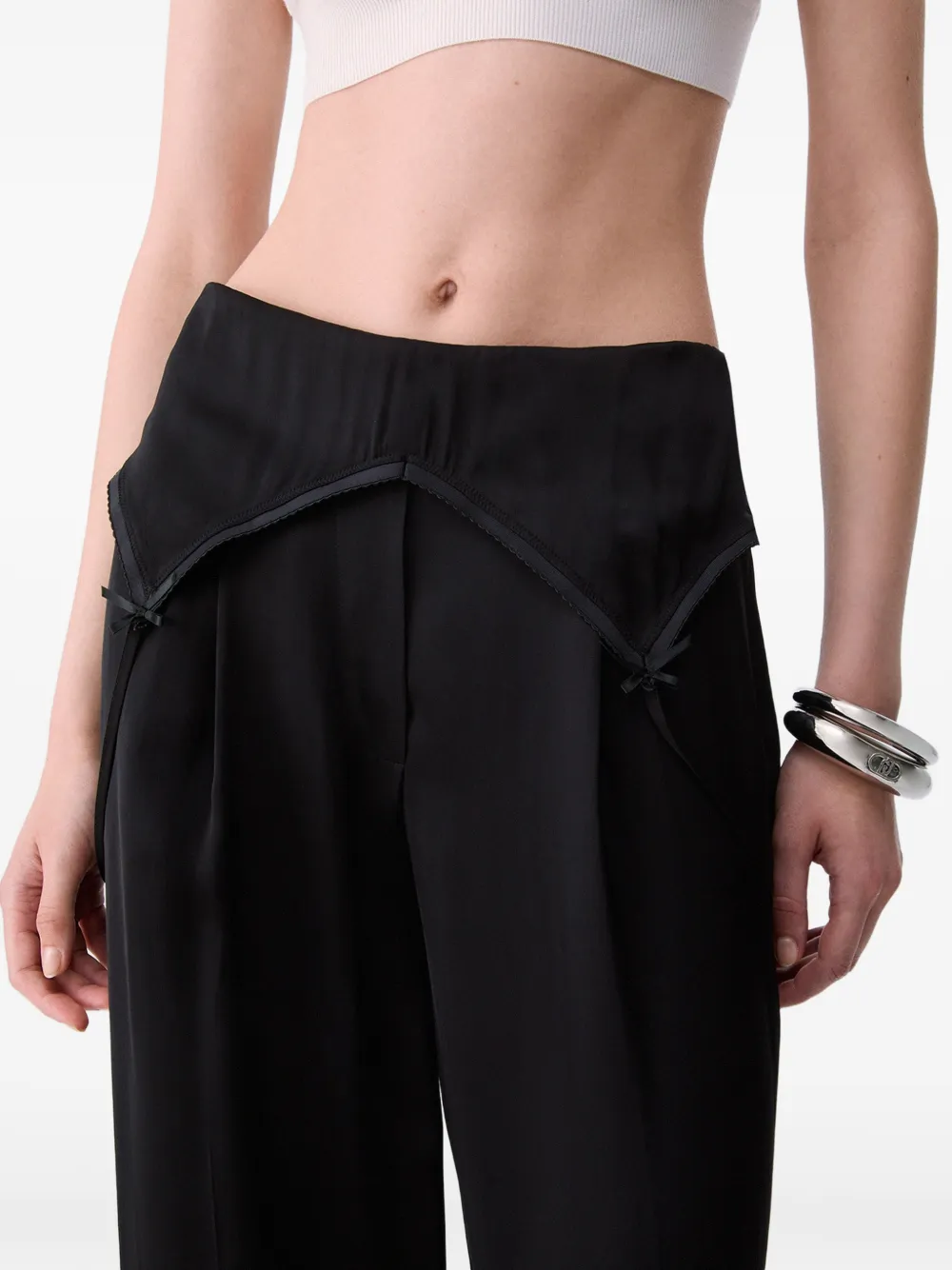 LIU JO Broek met lingerie-detail Zwart