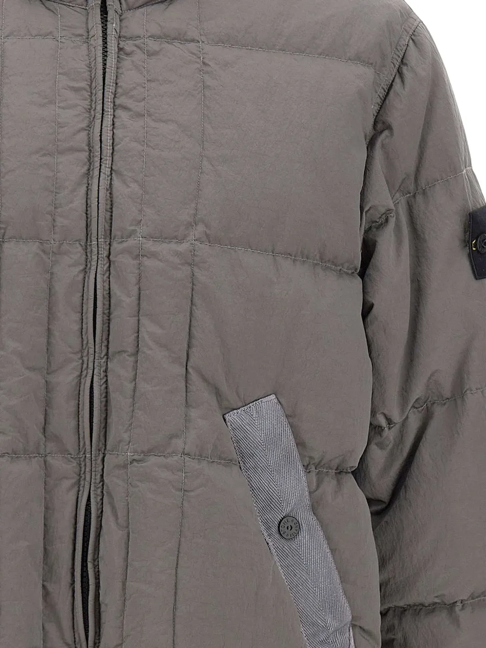 Stone Island Jas met capuchon en Compass-logo Grijs