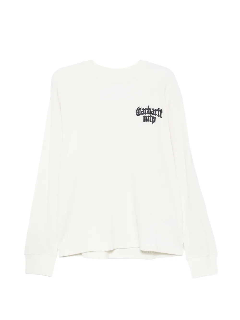 Carhartt WIP logo-embroidered waffle-knit T-shirt - Toni neutri